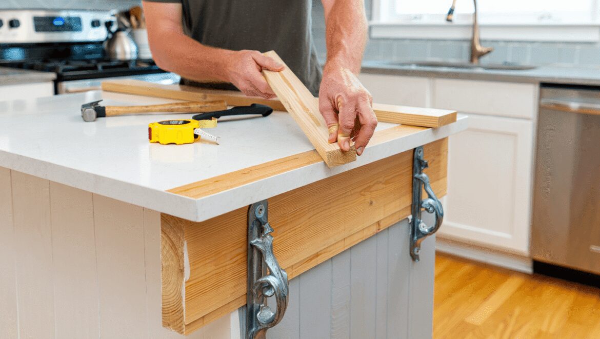 How To Add Custom DIY Details to a Builder Basic Kitchen Island
