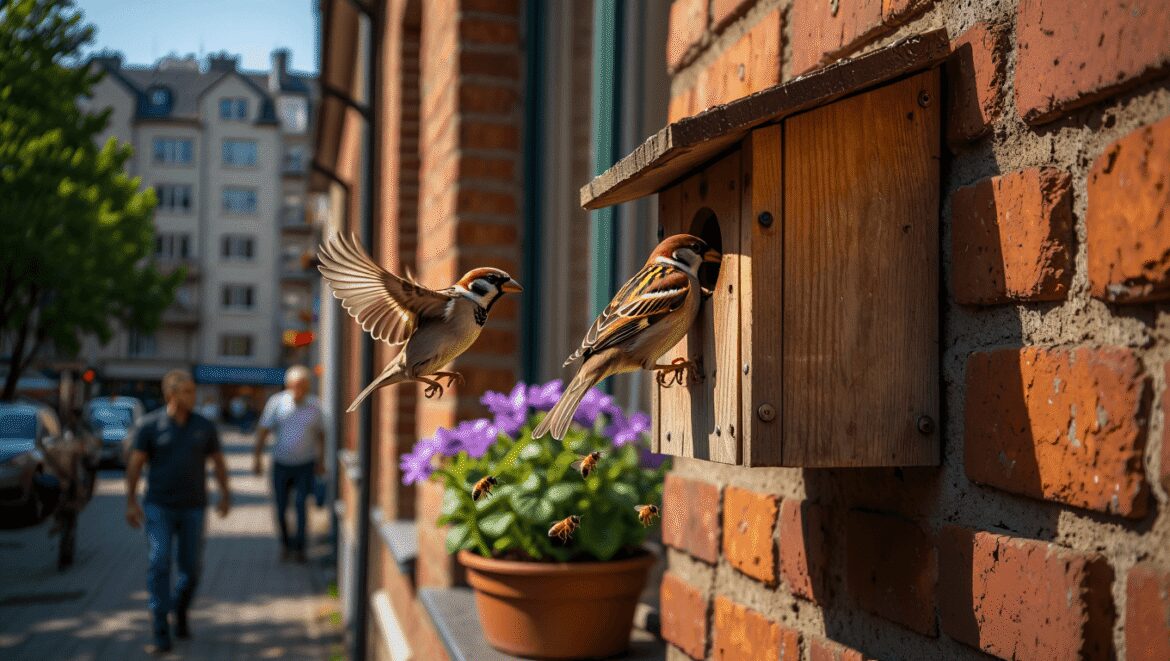 Mignon mais inutile : pour implanter des nichoirs en milieu urbain il faut respecter une distance de sécurité