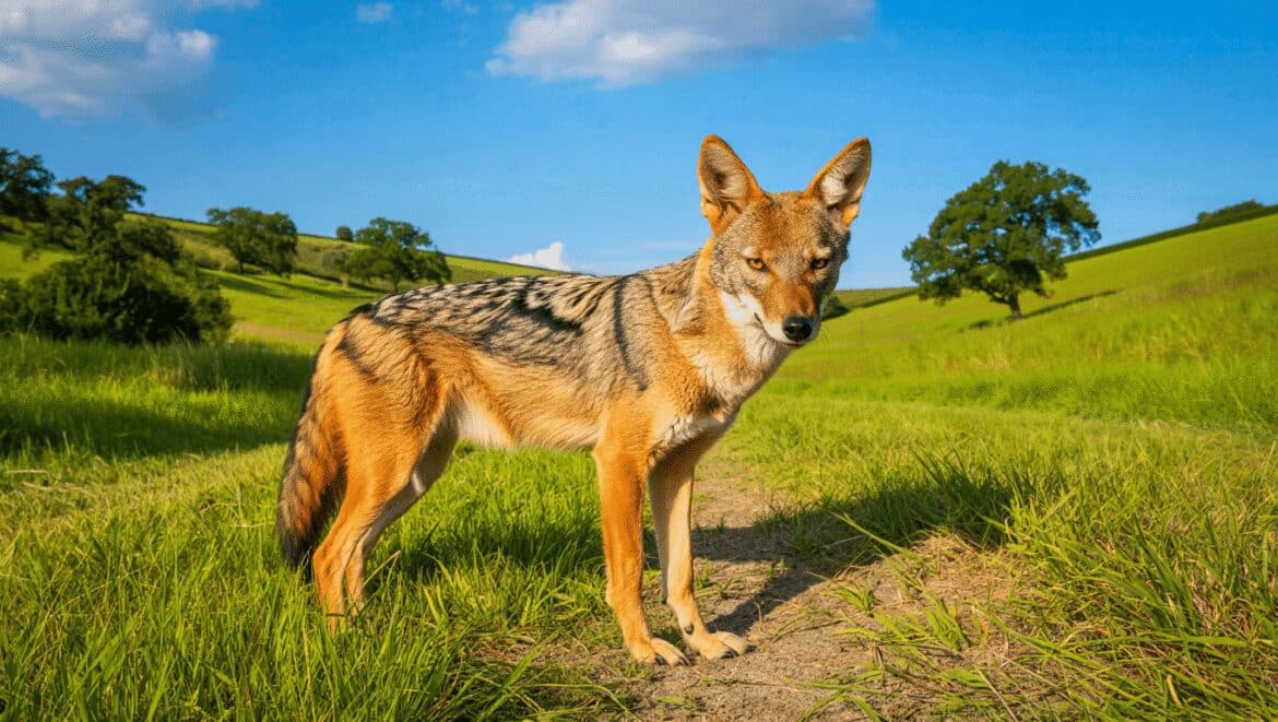 Chacal doré (Canis aureus) dans le Kumana National Park