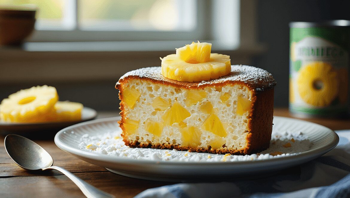 Two Ingredient {Light and Fluffy} Pineapple Angel Food Cake