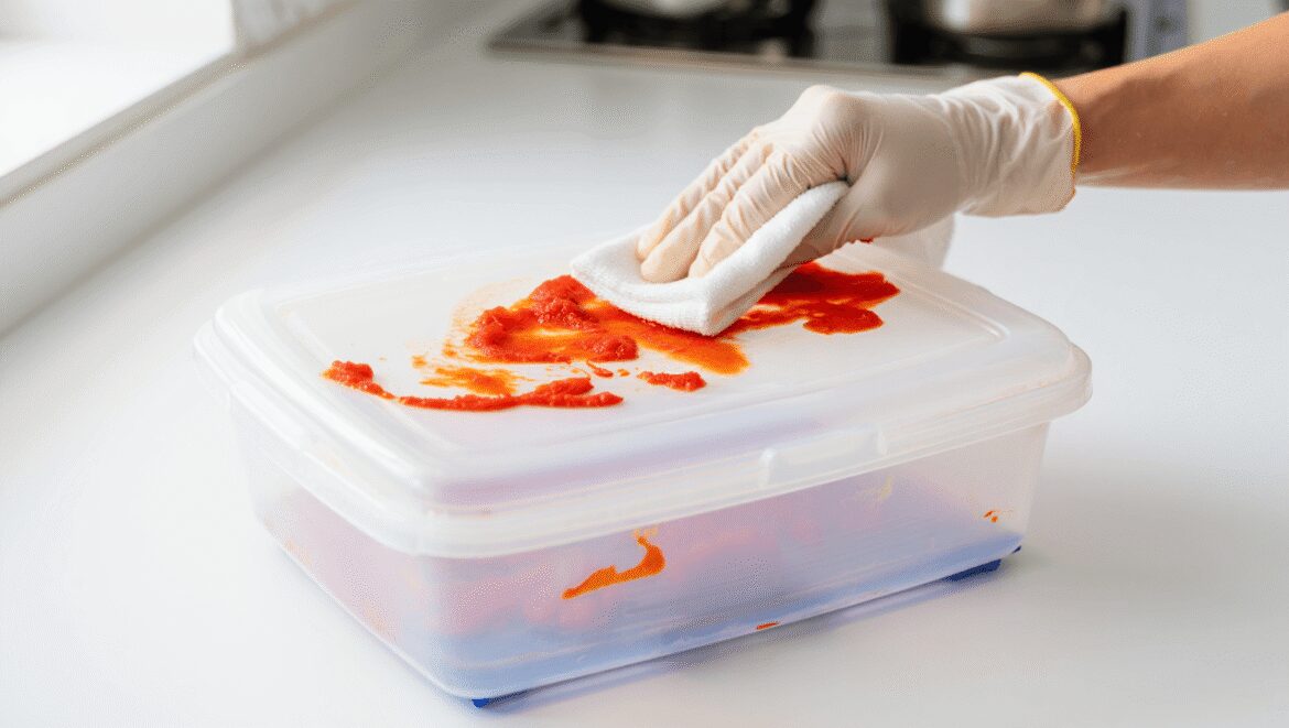 Elle co&ucirc;te 0 &euro;, prend 2 secondes, et emp&ecirc;che que les taches de sauce tomate ne perdurent : cette astuce r&eacute;volutionnaire rend vos Tupperware&reg; comme neuf
