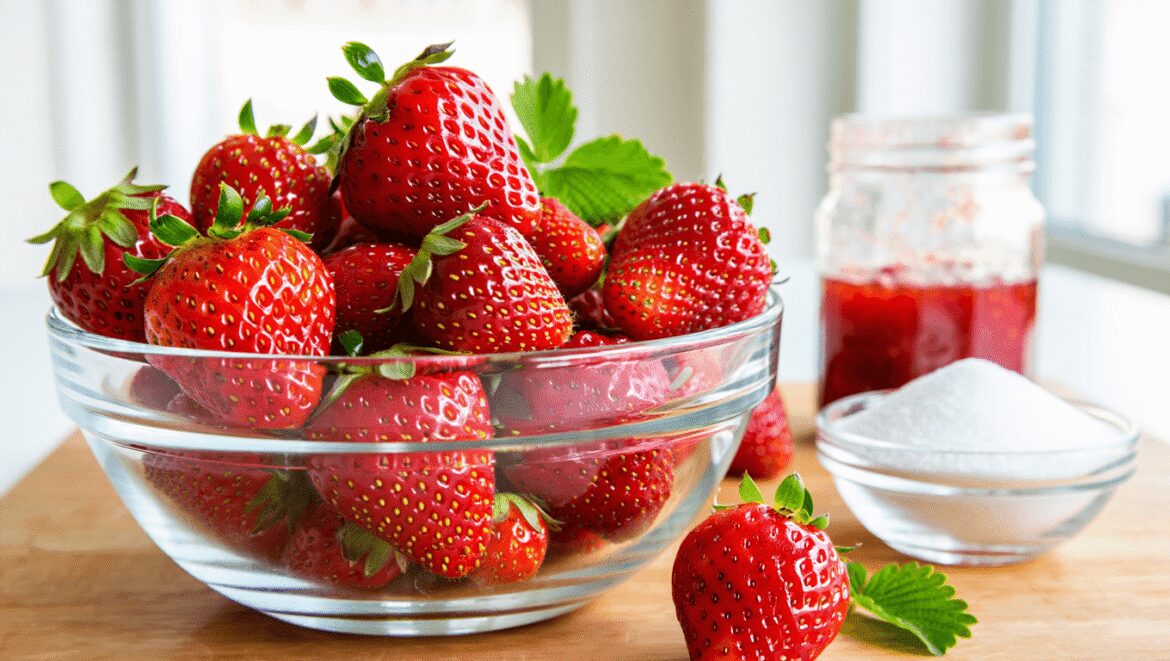 Three Ingredient {SUPER Easy!} Strawberry Freezer Jam Recipe