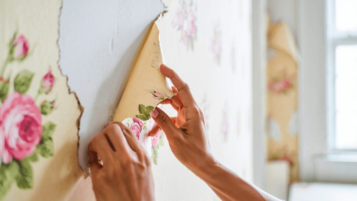 Our Bedroom UNmakeover, Makeover. {Removing Wallpaper}