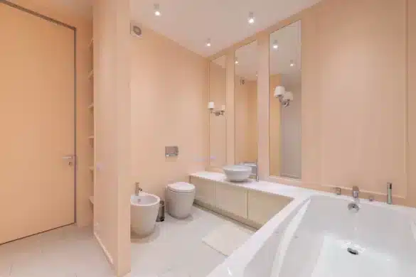 Des écorces d'orange fraîches placées dans une cuvette de toilettes pour neutraliser les odeurs naturellement.