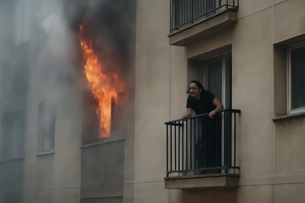 Se réfugier sur un balcon — Un balcon peut sembler offrir une échappatoire, mais il peut rapidement devenir un piège si le feu gagne la façade ou si les issues latérales sont bloquées. Si vous ne pouvez pas redescendre, signalez votre