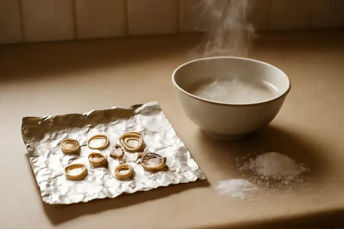 Recette facile de nettoyant pour bijoux fait maison avec ingrédients du placard