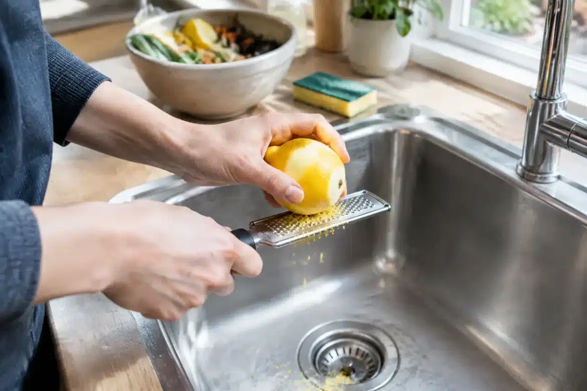 Écorces de citron: astuce hebdomadaire pour canalisations sans odeur ni bouchon