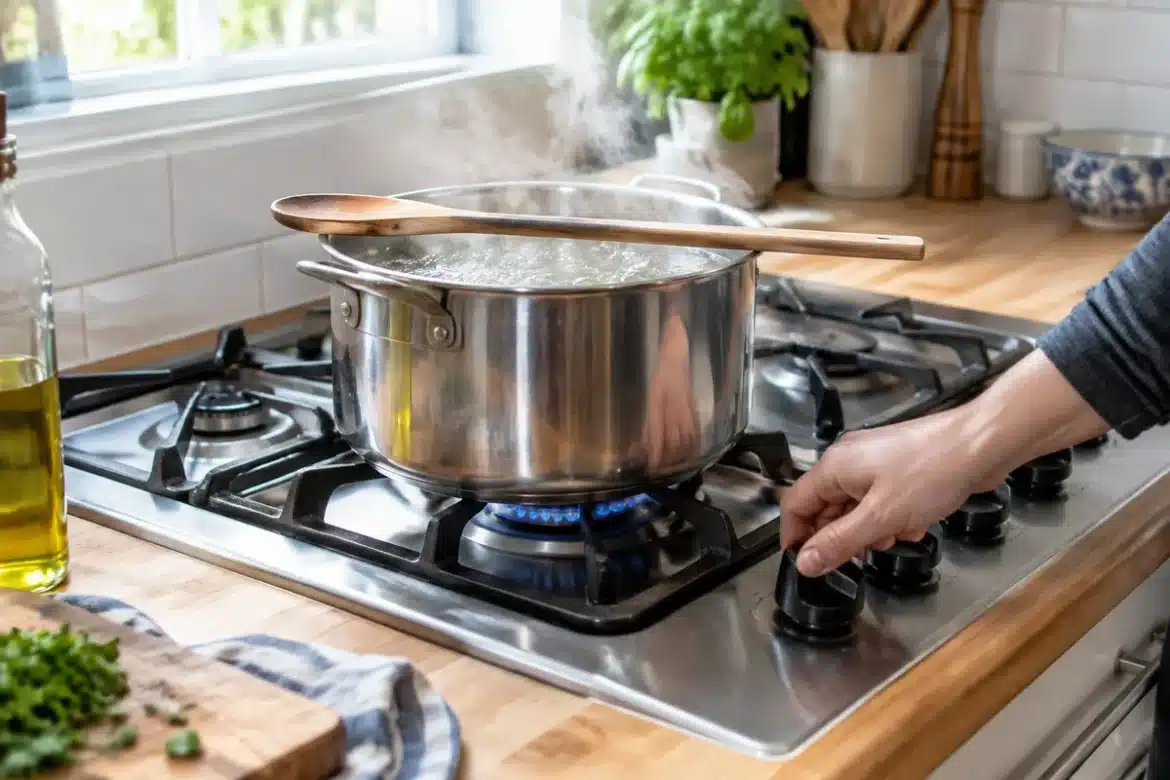 Riz: une cuillère en bois stoppe les débordements et simplifie la cuisson