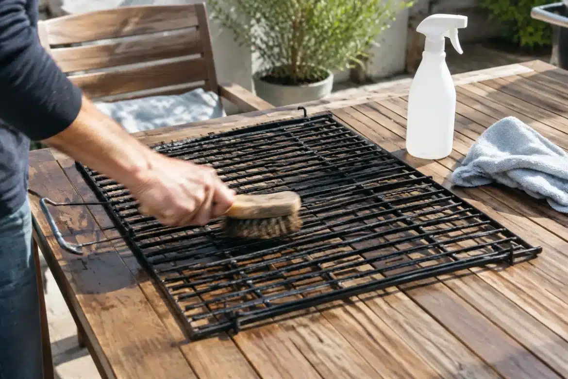Vinaigre et barbecue: grille plus propre, cuisson plus sûre